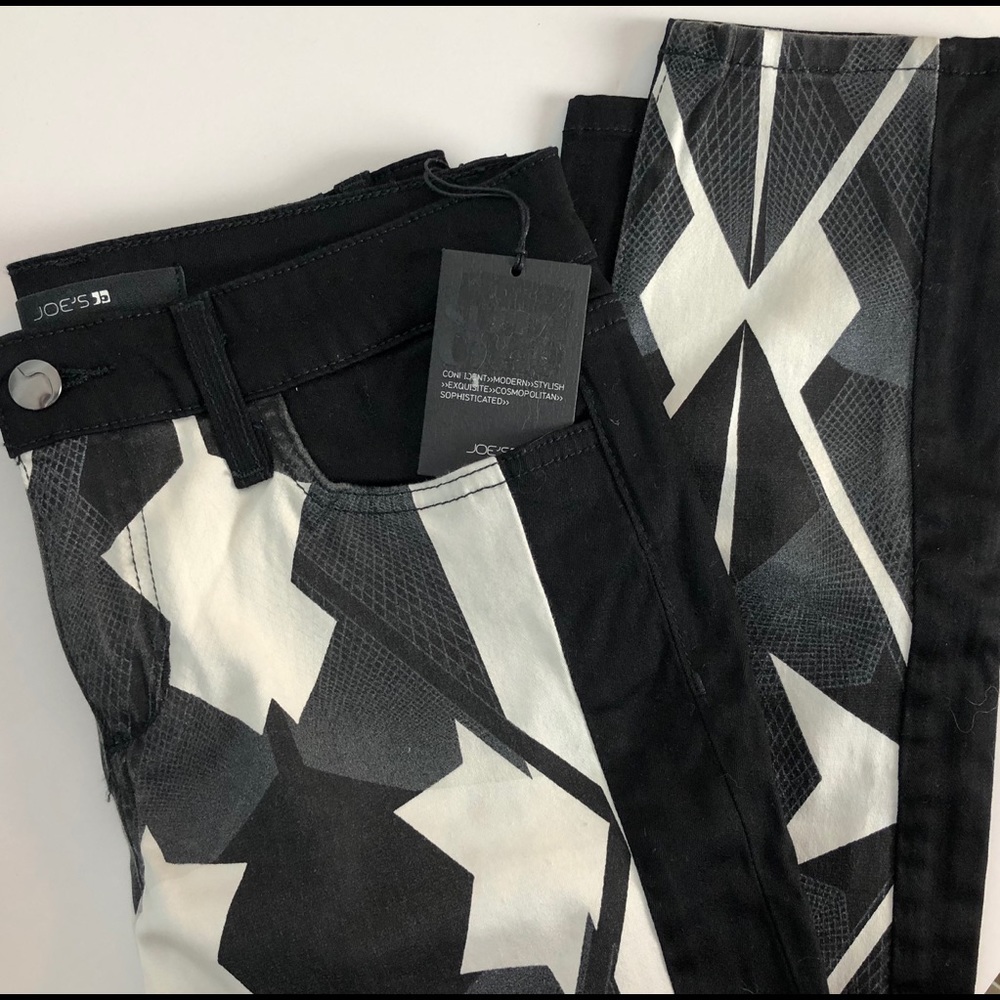 Joe’s skinny ankle matrix geo print jeans NWT 28